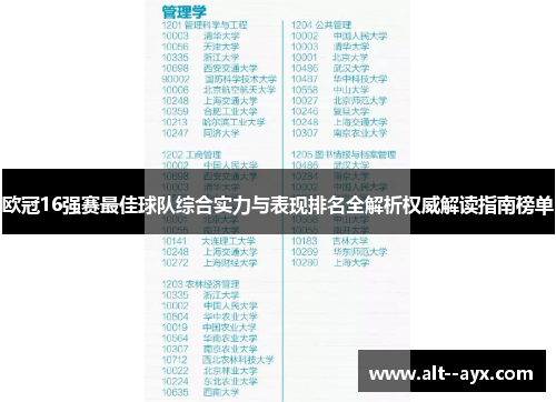 欧冠16强赛最佳球队综合实力与表现排名全解析权威解读指南榜单